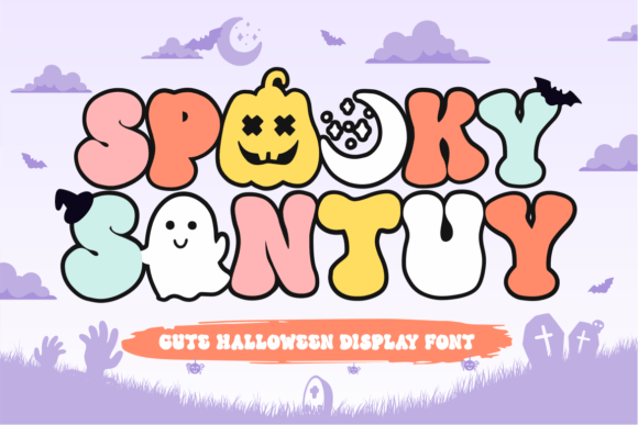 Spooky Santuy: A Whimsical Display Typeface for Halloween Branding