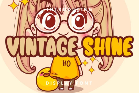 Vintage Shine: A Display Font for Playful Digital Branding
